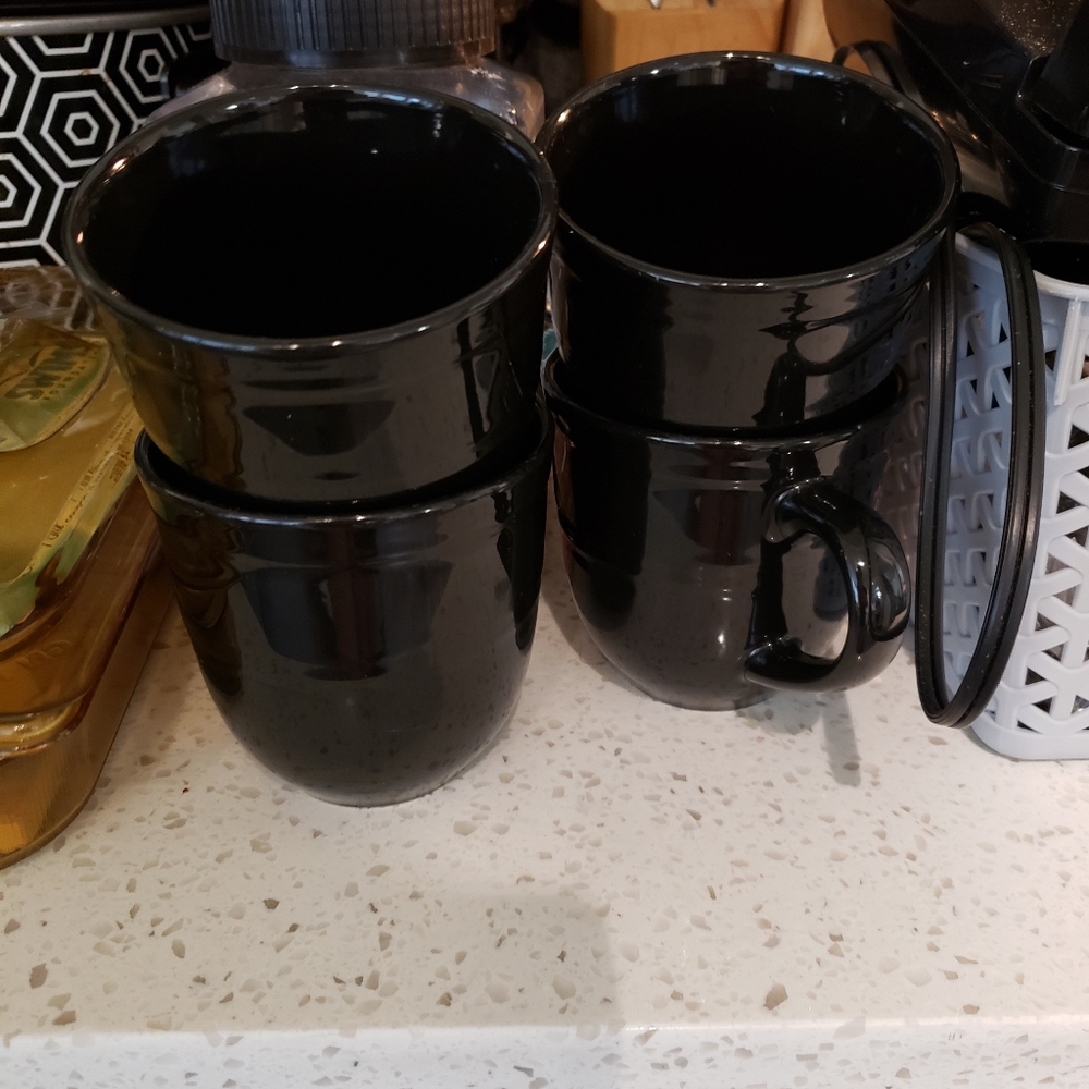 Farmhouse look Black mugs